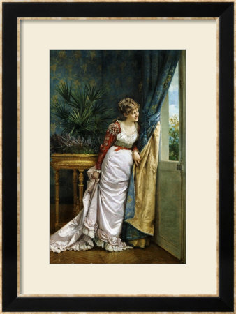Awaiting The Visitor, 1878 by Auguste Toulmouche Pricing Limited Edition Print image
