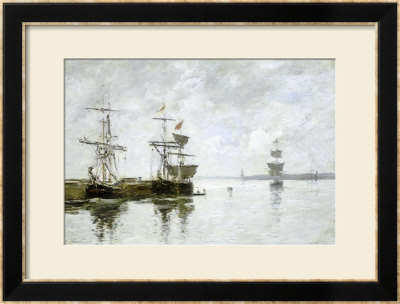 Scene Du Port, Circa 1880 by Eugène Boudin Pricing Limited Edition Print image