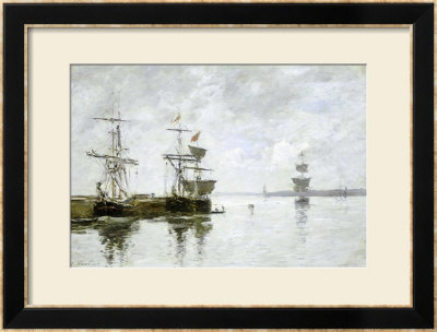 Scene Du Port, Circa 1880 by Eugene Boudin Pricing Limited Edition Print image