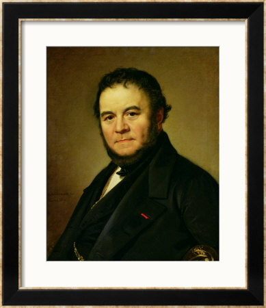 Portrait Of Marie Henri Beyle, Known As Stendhal (1783-1842) 1840 by Johan Olaf Sodermark Pricing Limited Edition Print image