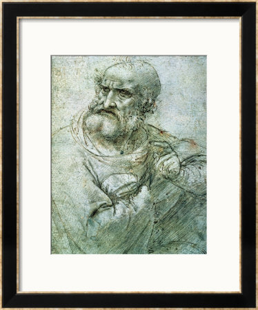Study For An Apostle From The Last Supper by Leonardo Da Vinci Pricing Limited Edition Print image