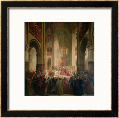 Estates General Of Paris Meeting In Notre-Dame After The Death Of Charles Iv (1295-1328) by Jean Alaux Pricing Limited Edition Print image