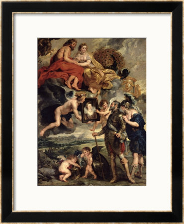 The Medici Cycle: Henri Iv Receiving The Portrait Of Marie De Medici 1621-25 by Peter Paul Rubens Pricing Limited Edition Print image