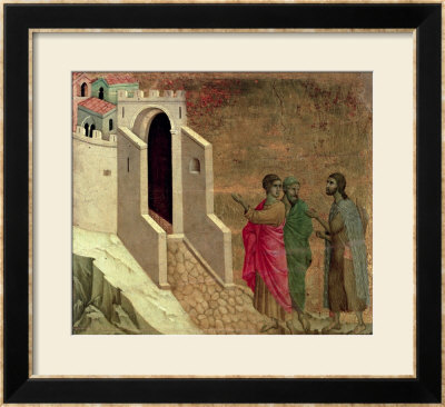 Maesta: Christ Appearing On The Road To Emmaus, 1308-11 by Duccio Di Buoninsegna Pricing Limited Edition Print image