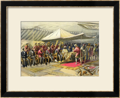 The Return Visit Of The Viceroy To The Maharajah Of Cashmere, 1863 by William Simpson Pricing Limited Edition Print image
