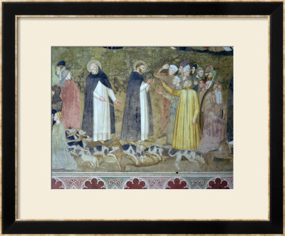 St. Dominic Sending Forth The Hounds And St. Peter Martyr Casting Down The Heretics by Andrea Di Bonaiuto Pricing Limited Edition Print image