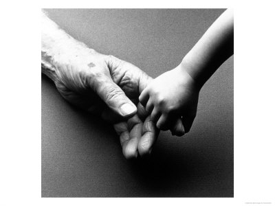 Adult Hand Holding Little Child's Hand by Howard Sokol Pricing Limited Edition Print image