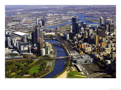 Melbourne Cbd And Yarra River, Victoria, Australia by David Wall Pricing Limited Edition Print image