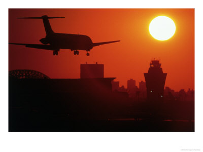 Airplane Descending At Dawn by Charles Blecker Pricing Limited Edition Print image