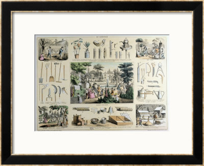 Educational Depiction Of Gardening by Belin & Bethmont Pricing Limited Edition Print image