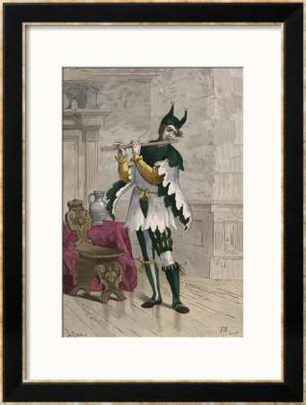 French Jester With His Flute by Stablo Pricing Limited Edition Print image