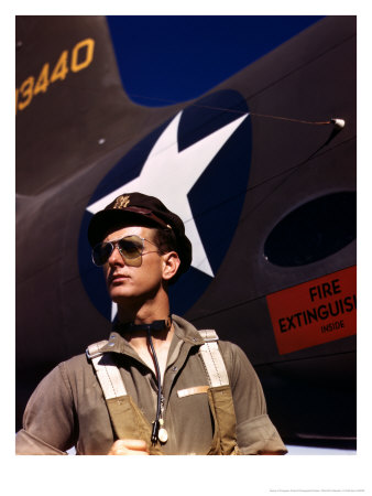 F.W. Hunter, World War Ii Army Test Pilot, Circa 1942 by Alfred T. Palmer Pricing Limited Edition Print image