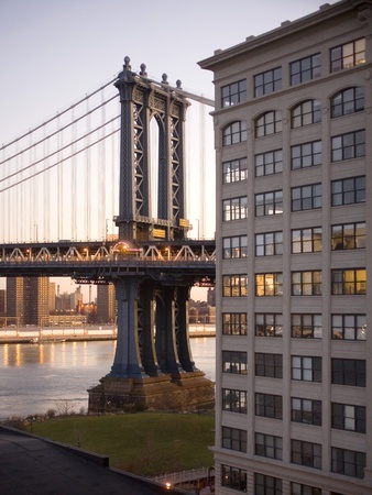 Building And Manhattan Bridge by Evan Sklar Pricing Limited Edition Print image