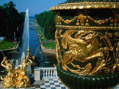 Grand Cascade Of Peterhof, St. Petersburg, St. Petersburg, Russia by Jeff Greenberg Pricing Limited Edition Print image