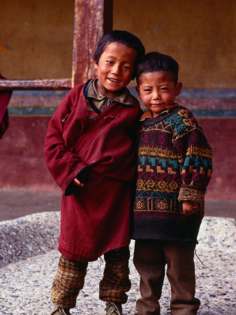 Two Young Tibetan Boys At Drepung Monastery, Lhasa, Tibet by Richard I'anson Pricing Limited Edition Print image