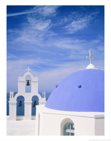 Bell Tower Of Santorini by Guenter Rossenbach Pricing Limited Edition Print image