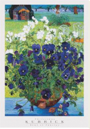 Bowl Of Pansies by Christiane Kubrick Pricing Limited Edition Print image