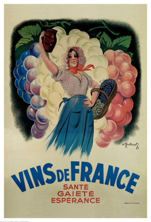 Vins De France: Sante, Gaiete, Esperance by Antoine Galland Pricing Limited Edition Print image