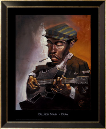 Blues Man by Justin Bua Pricing Limited Edition Print image