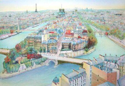 Paris, Panorama Vers L'ouest I by Rolf Rafflewski Pricing Limited Edition Print image