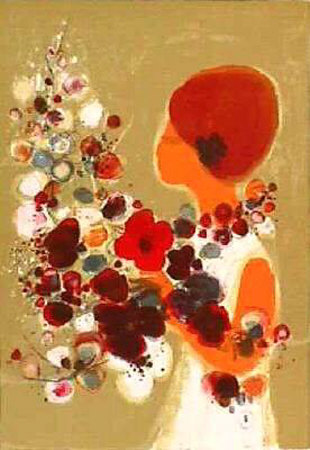 Femme Au Bouquet by Frederic Menguy Pricing Limited Edition Print image