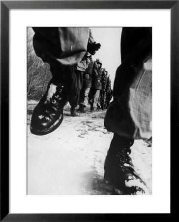 Us Marines On 50 Mile Walk, A Challenge Issued In Old Executive Order By President Teddy Roosevelt by Leonard Mccombe Pricing Limited Edition Print image