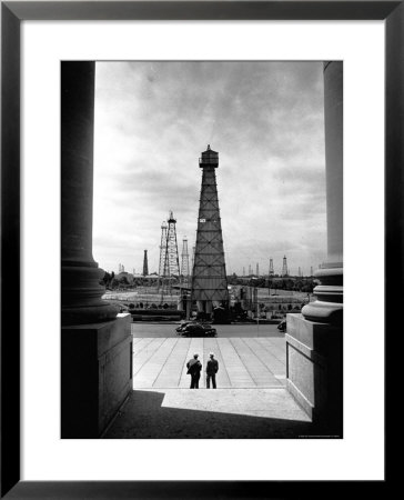 Oil Wells Outside State Capitol by Alfred Eisenstaedt Pricing Limited Edition Print image
