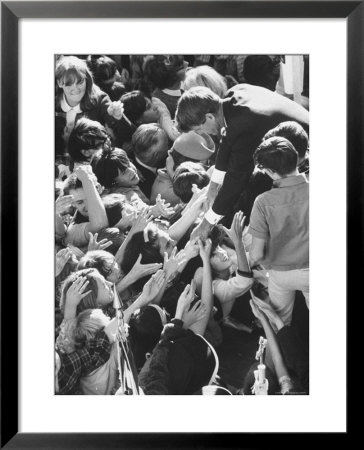 Senator Robert F. Kennedy Mobbed By Youthful Admirers During Campaign by Bill Eppridge Pricing Limited Edition Print image