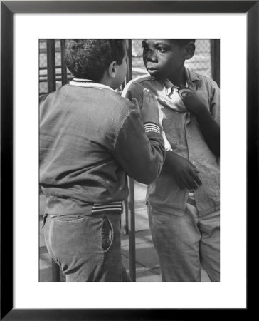 Michael Ketosugbo With A School Mate After A Fist Fight by Al Fenn Pricing Limited Edition Print image