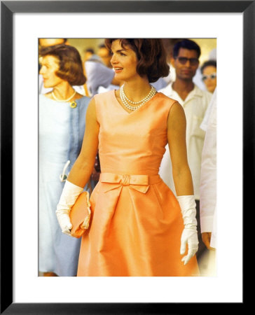 First Lady Jackie Kennedy, Walking Through Crowd In Udaipur During A Visit To India by Art Rickerby Pricing Limited Edition Print image