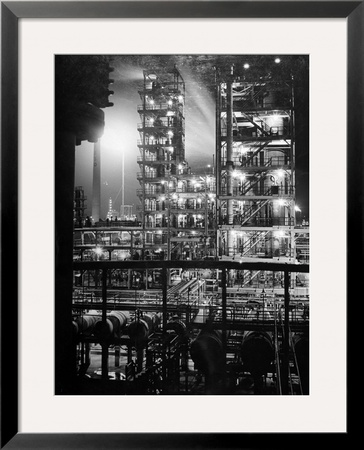 Stand Oil Of Baton Rouge Refinery Helps Make Rubber, High-Octane Gasoline And Explosives by Andreas Feininger Pricing Limited Edition Print image