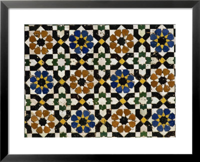 Mosaic Tilework, Zaouia Moulay Idriss, An Islamic Shrine, Fes El Bali, Fes, Morocco by Morandi Bruno Pricing Limited Edition Print image