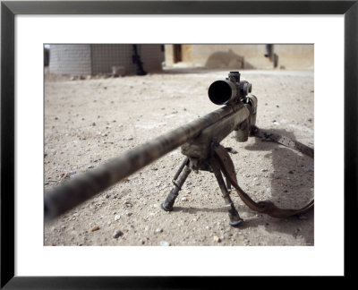 The Schmidt & Bender M-854155 Ds Scout Sniper Day Scope Is Mounted On The M-40A3 Sniper Rifle by Stocktrek Images Pricing Limited Edition Print image