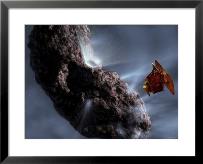 Artist's Concept Of Deep Impact's Encounter With Comet Tempel 1 by Stocktrek Images Pricing Limited Edition Print image