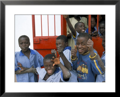 Children At Gambian School, The Gambia, West Africa, Africa by R H Productions Pricing Limited Edition Print image
