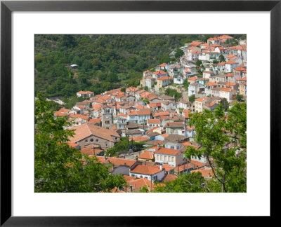 Hillside Town View, Agiasos, Lesvos, Mytilini, Aegean Islands, Greece by Walter Bibikow Pricing Limited Edition Print image