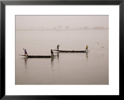 Fishing On The River Niger, Niger Inland Delta, Segou Region, Mali, West Africa, Africa by Gavin Hellier Pricing Limited Edition Print image