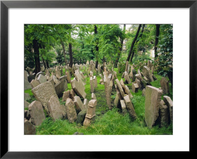 Old Jewish Cemetery, Josefov, Prague, Czech Republic, Europe by Upperhall Ltd Pricing Limited Edition Print image