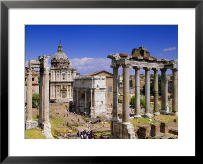 Temple Of Saturn And Santi Lucia E Martina, Forum, Rome, Lazio, Italy, Europe by John Miller Pricing Limited Edition Print image