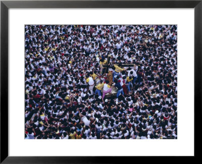 Pilgrims And Devotees Taking Part In Annual Black Nazarene Procession, Manila, Philippines by Alain Evrard Pricing Limited Edition Print image