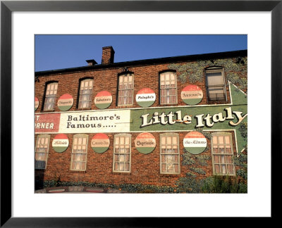 Historic Little Italy Section Signage, Baltimore, Maryland, Usa by Bill Bachmann Pricing Limited Edition Print image