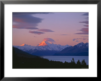 Mount Cook, Lake Pukaki, Mackenzie Country, Canterbury, South Island, New Zealand by Gavin Hellier Pricing Limited Edition Print image