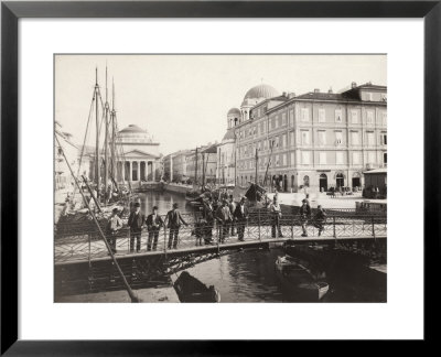 Ponte Rosso On The Canale Grande, In Trieste, Italy by Giuseppe Wulz Pricing Limited Edition Print image