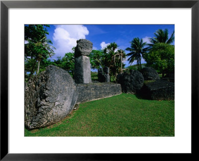 Latte Stones At Taga House, San Jose, Tinian Island, Northern Mariana Islands by John Elk Iii Pricing Limited Edition Print image