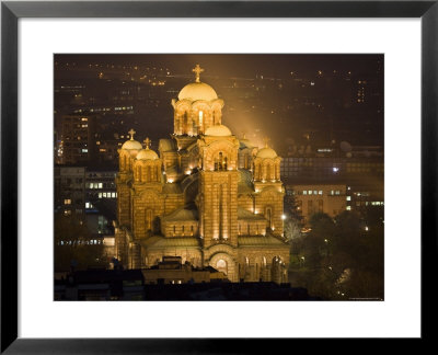 Sveti Marko Orthodox Church At Night, Central Belgrade by Greg Elms Pricing Limited Edition Print image