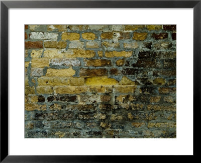 Close View Of Aged Bricks On A Wall In Venice, Italy by Todd Gipstein Pricing Limited Edition Print image