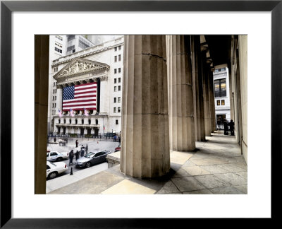 Wall Street And The New York Stock Exchange From Federal Hall by Justin Guariglia Pricing Limited Edition Print image