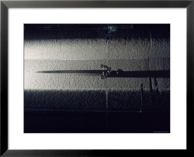 Sword Named La Tizona, Carried By Legendary Warrior El Cid On Display At Spanish Pavilion by Mark Kauffman Pricing Limited Edition Print image