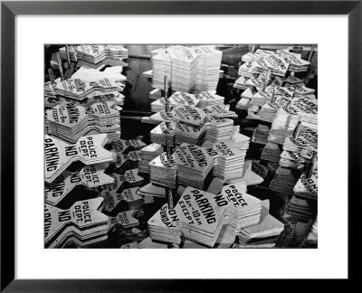 Traffic Signs Being Kept In The Storeroom Of The Nypd by Carl Mydans Pricing Limited Edition Print image