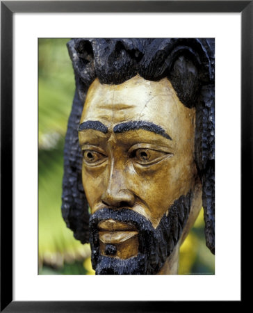 Rastafarian Wood Sculpture, Jamaica, Caribbean by Greg Johnston Pricing Limited Edition Print image